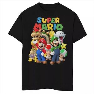 Nintendo Super Mario Classic Group Shot Graphic Tee medium New